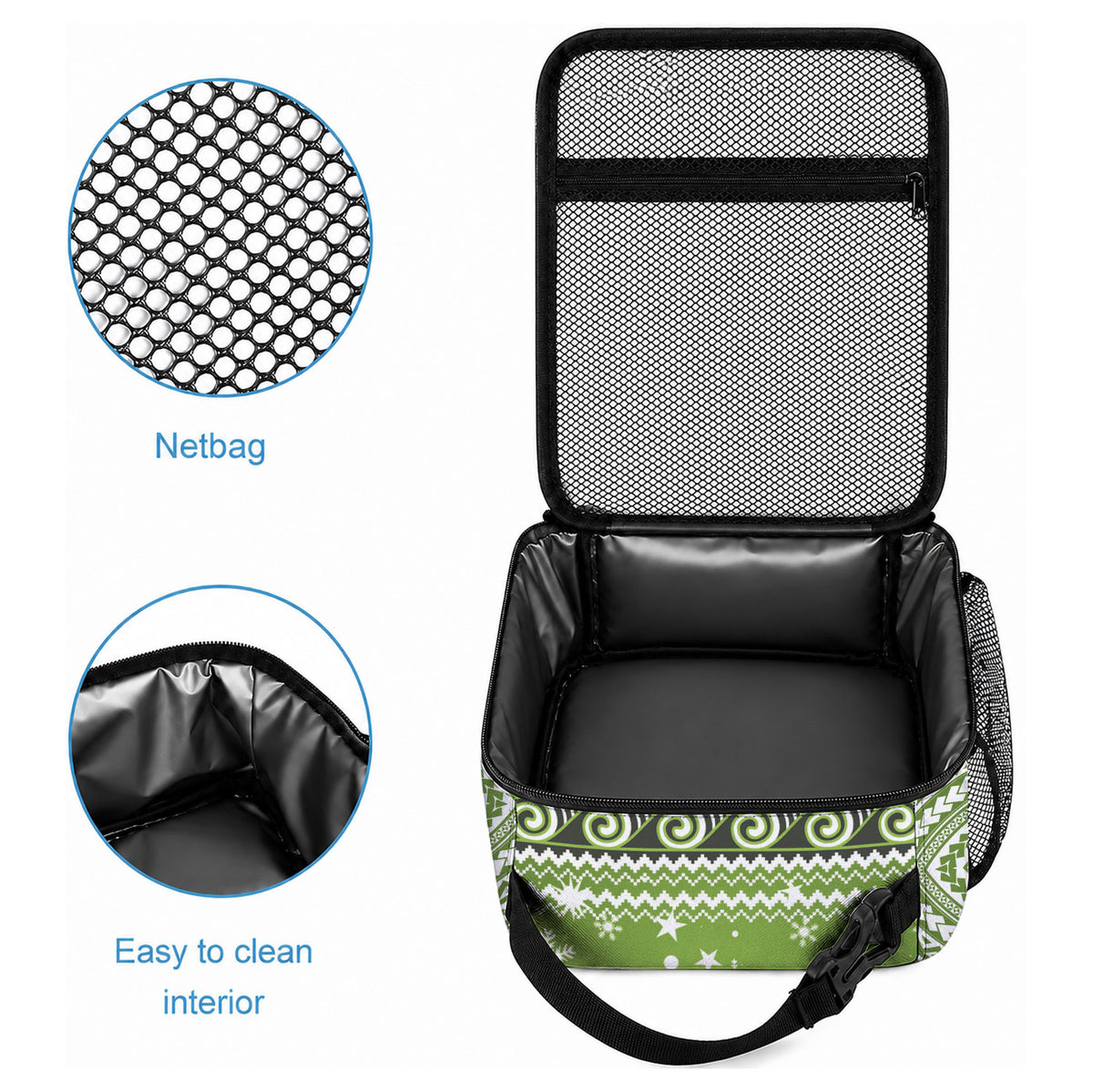New Zealand Tuatara Christmas Lunch Bag Maori Inspired Knitted Patterns LT9 - Polynesian Pride
