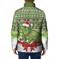 New Zealand Tuatara Christmas Padded Jacket Maori Inspired Knitted Patterns LT9 - Polynesian Pride