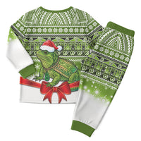 New Zealand Tuatara Christmas Pajama Set Maori Inspired Knitted Patterns LT9 - Polynesian Pride