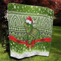 New Zealand Tuatara Christmas Quilt Maori Inspired Knitted Patterns LT9 - Polynesian Pride
