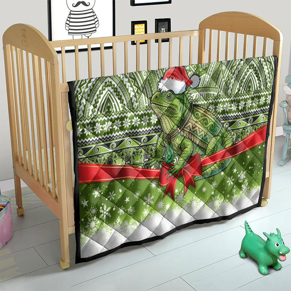 New Zealand Tuatara Christmas Quilt Maori Inspired Knitted Patterns LT9 - Polynesian Pride