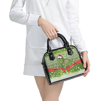 New Zealand Tuatara Christmas Shoulder Handbag Maori Inspired Knitted Patterns LT9 - Polynesian Pride