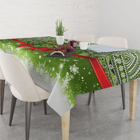 New Zealand Tuatara Christmas Tablecloth Maori Inspired Knitted Patterns LT9 - Polynesian Pride