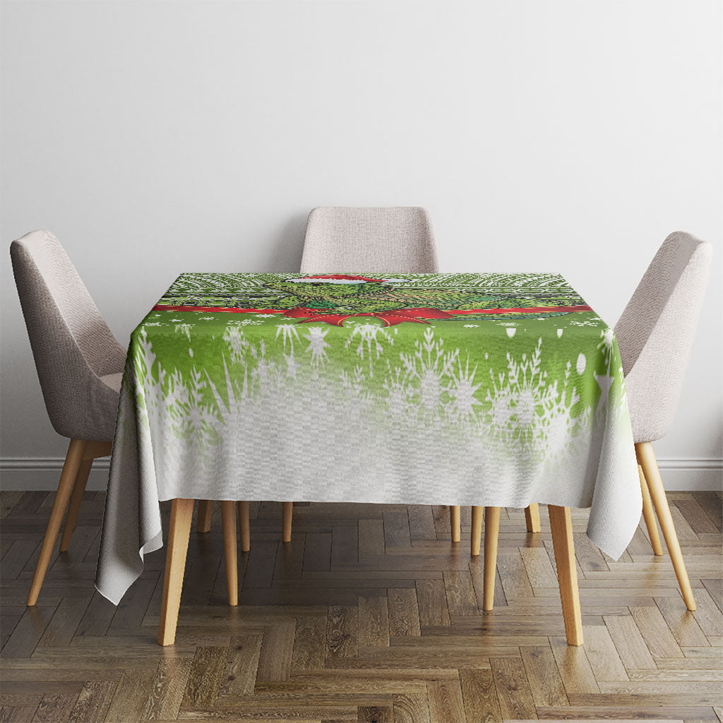 New Zealand Tuatara Christmas Tablecloth Maori Inspired Knitted Patterns LT9 - Polynesian Pride