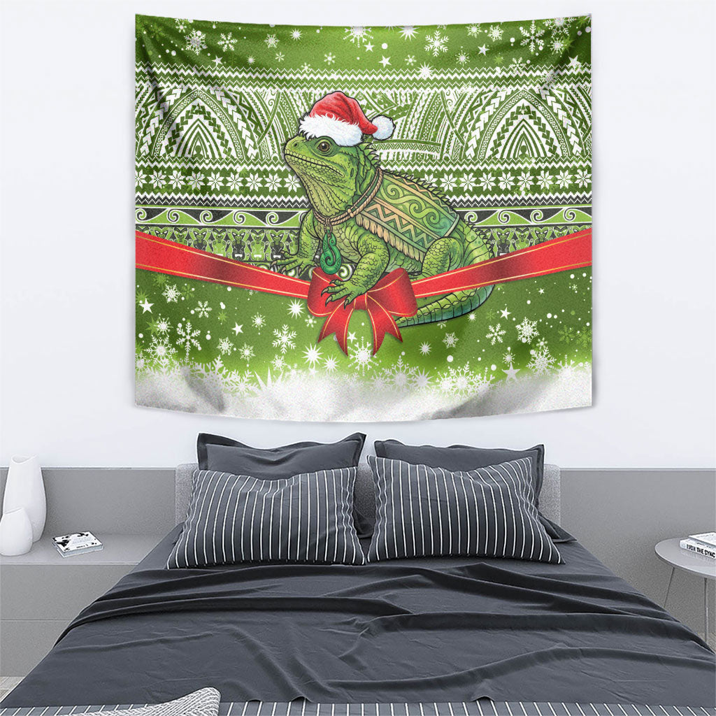 New Zealand Tuatara Christmas Tapestry Maori Inspired Knitted Patterns LT9 - Polynesian Pride