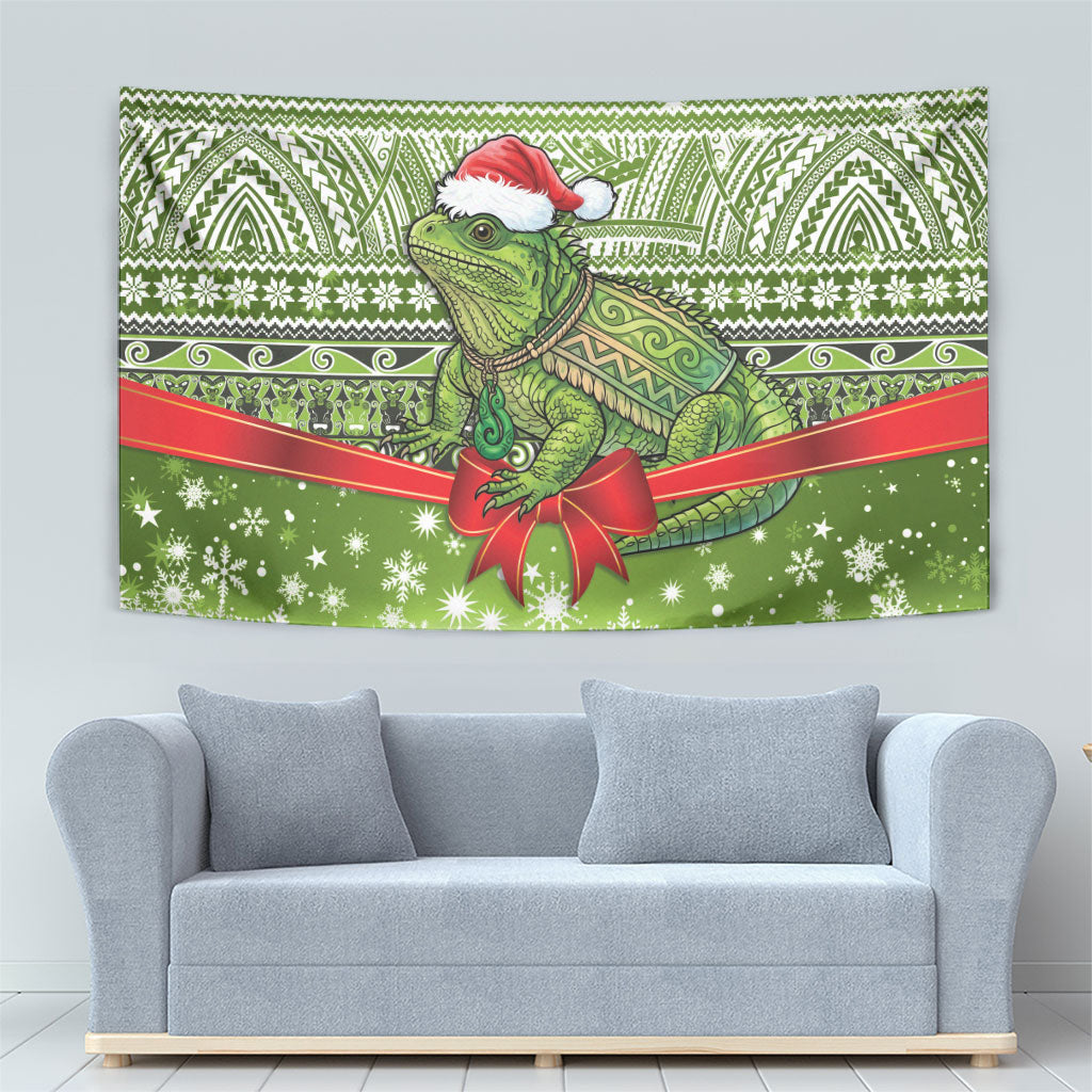 New Zealand Tuatara Christmas Tapestry Maori Inspired Knitted Patterns LT9 - Polynesian Pride