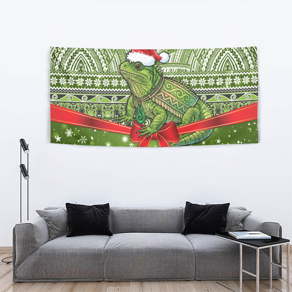 New Zealand Tuatara Christmas Tapestry Maori Inspired Knitted Patterns LT9 - Polynesian Pride