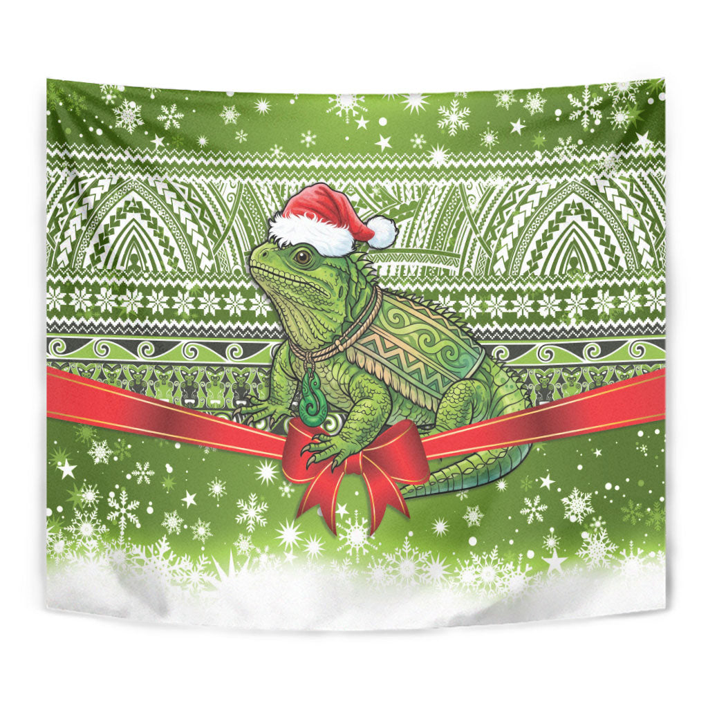 New Zealand Tuatara Christmas Tapestry Maori Inspired Knitted Patterns LT9 - Polynesian Pride