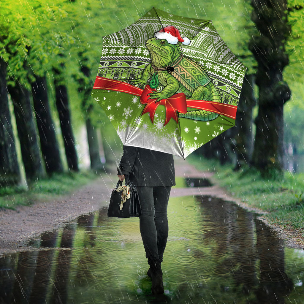 New Zealand Tuatara Christmas Umbrella Maori Inspired Knitted Patterns LT9 - Polynesian Pride