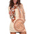 Fiji Tagimoucia Flower With Tapa Tribal Hoodie Dress Beige Color LT9 Beige - Polynesian Pride