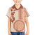 Fiji Tagimoucia Flower With Tapa Tribal Kid Hawaiian Shirt Beige Color LT9 Kid Beige - Polynesian Pride