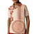 Fiji Tagimoucia Flower With Tapa Tribal Kid Polo Shirt Beige Color LT9 Kid Beige - Polynesian Pride