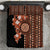 Fiji Tagimoucia Flower With Tapa Tribal Bedding Set Brown Color LT9 Brown - Polynesian Pride