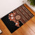 Fiji Tagimoucia Flower With Tapa Tribal Rubber Doormat Brown Color LT9 Brown - Polynesian Pride