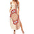 Bula Fiji Tagimoucia Flower Masi Tapa Tribal Summer Maxi Dress Beige Color LT9 Women Beige - Polynesian Pride