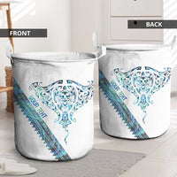 Kahui Whetu Paua shell Kowhaiwhai Taniko Personalised Laundry Basket Manta Ray Shark-Turtle Maori Tribal Style LT9 - Polynesian Pride