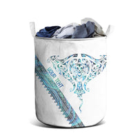 Kahui Whetu Paua shell Kowhaiwhai Taniko Personalised Laundry Basket Manta Ray Shark-Turtle Maori Tribal Style LT9 - Polynesian Pride