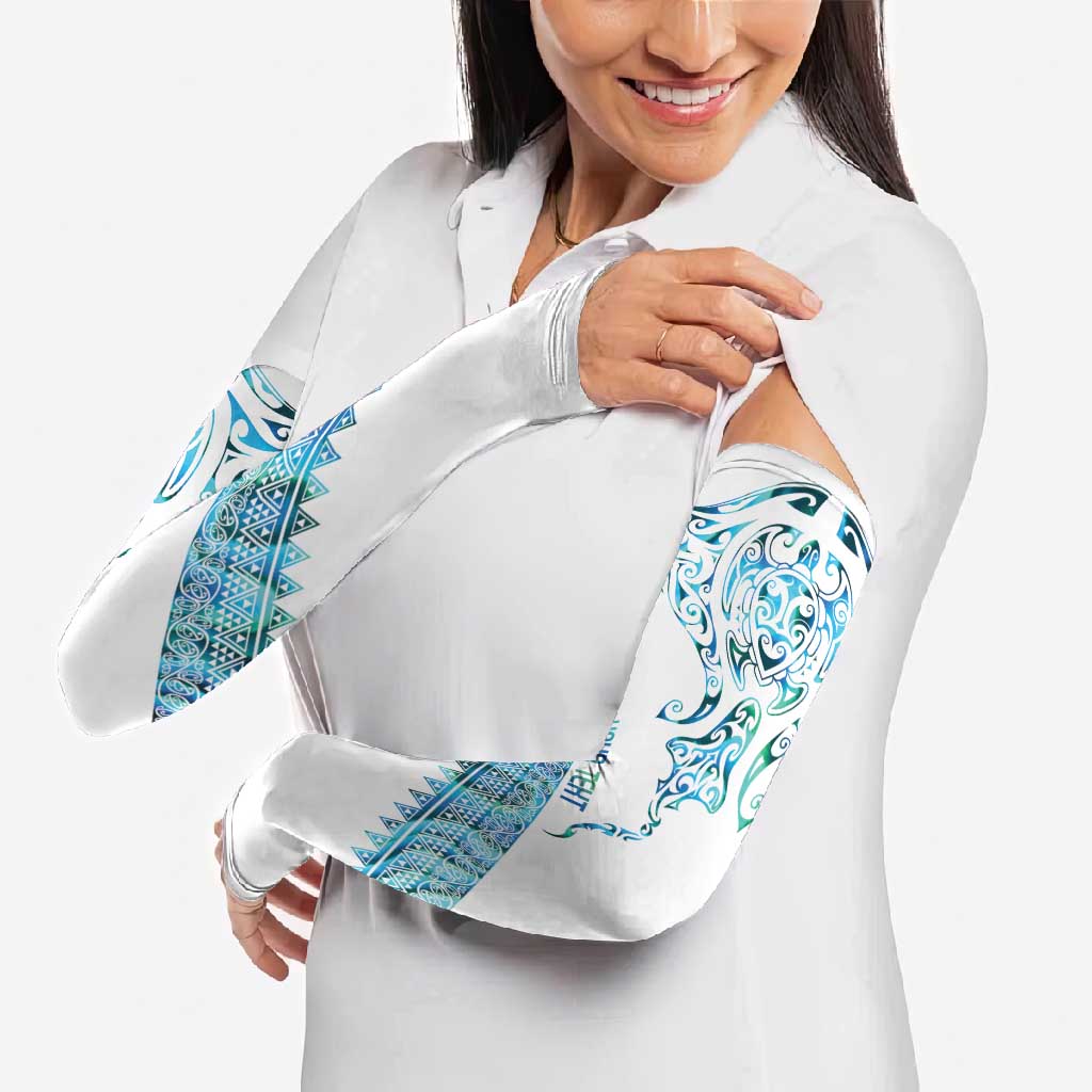 Kahui Whetu Paua shell Kowhaiwhai Taniko Personalised Arm Sleeves Manta Ray Shark-Turtle Maori Tribal Style LT9 - Polynesian Pride