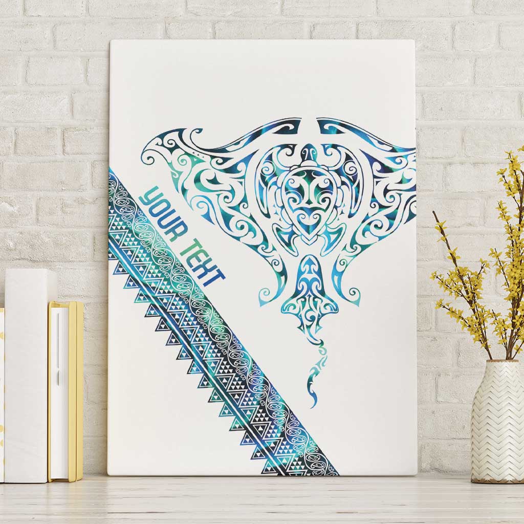 Kahui Whetu Paua shell Kowhaiwhai Taniko Personalised Canvas Wall Art Manta Ray Shark-Turtle Maori Tribal Style