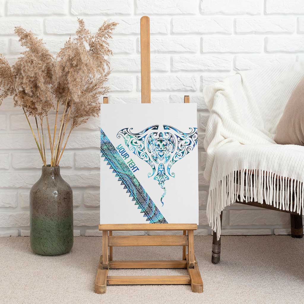 Kahui Whetu Paua shell Kowhaiwhai Taniko Personalised Canvas Wall Art Manta Ray Shark-Turtle Maori Tribal Style