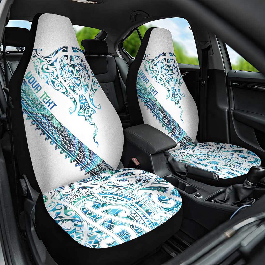 Kahui Whetu Paua shell Kowhaiwhai Taniko Personalised Car Seat Cover Manta Ray Shark-Turtle Maori Tribal Style