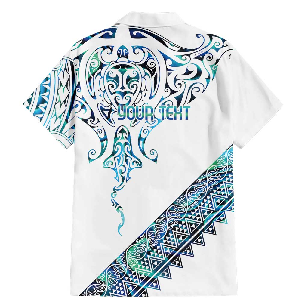 Kahui Whetu Paua shell Kowhaiwhai Taniko Personalised Family Matching Puletasi and Hawaiian Shirt Manta Ray Shark-Turtle Maori Tribal Style LT9 - Polynesian Pride