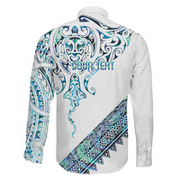 Kahui Whetu Paua shell Kowhaiwhai Taniko Personalised Family Matching Puletasi and Hawaiian Shirt Manta Ray Shark-Turtle Maori Tribal Style LT9 - Polynesian Pride