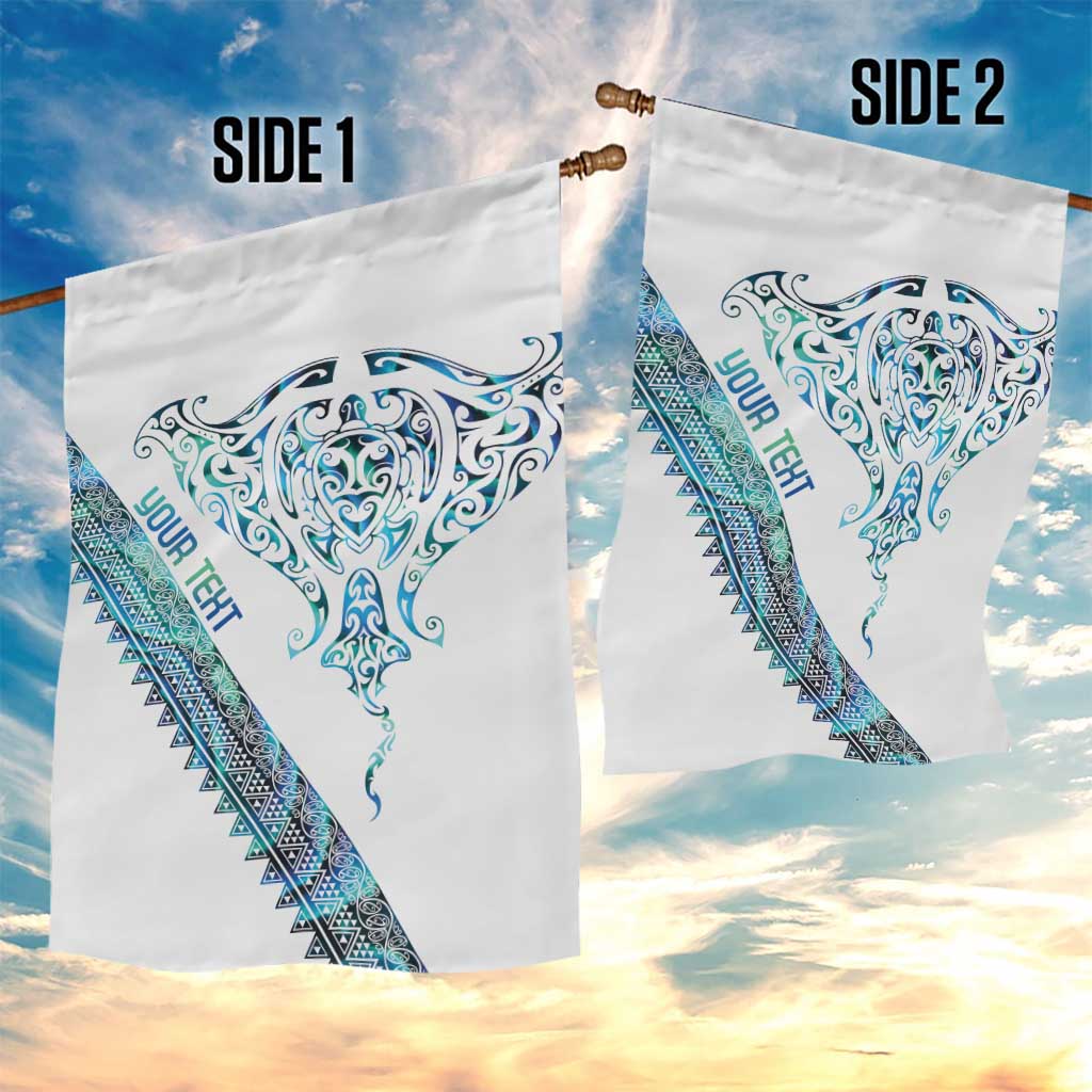 Kahui Whetu Paua shell Kowhaiwhai Taniko Personalised Garden Flag Manta Ray Shark-Turtle Maori Tribal Style