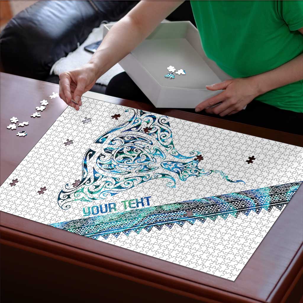 Kahui Whetu Paua shell Kowhaiwhai Taniko Personalised Puzzle Manta Ray Shark-Turtle Maori Tribal Style LT9 - Polynesian Pride