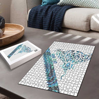 Kahui Whetu Paua shell Kowhaiwhai Taniko Personalised Puzzle Manta Ray Shark-Turtle Maori Tribal Style LT9 - Polynesian Pride