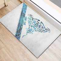 Kahui Whetu Paua shell Kowhaiwhai Taniko Personalised Rubber Doormat Manta Ray Shark-Turtle Maori Tribal Style