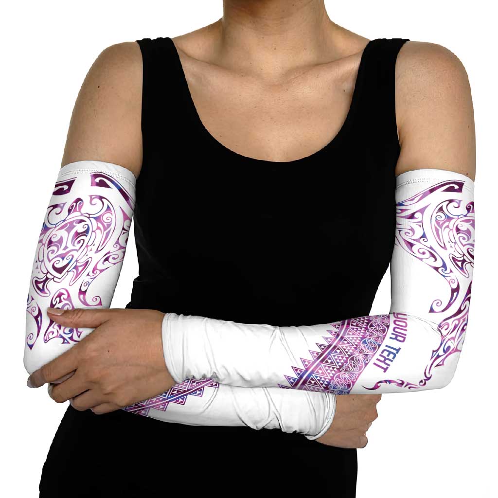 Mawhero Paua shell Kowhaiwhai Taniko Personalised Arm Sleeves Manta Ray Shark-Turtle Maori Tribal Style