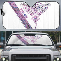 Mawhero Paua shell Kowhaiwhai Taniko Personalised Auto Sun Shade Manta Ray Shark-Turtle Maori Tribal Style