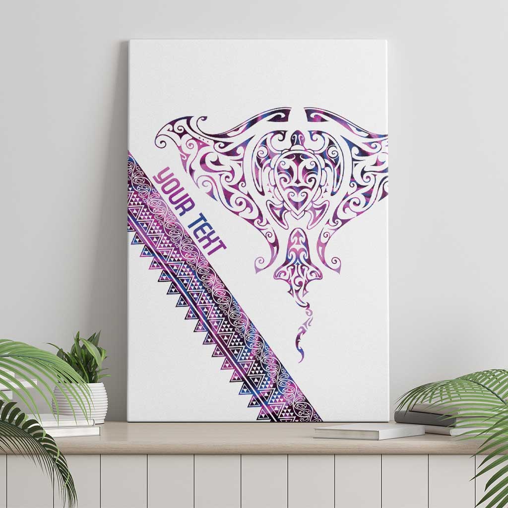 Mawhero Paua shell Kowhaiwhai Taniko Personalised Canvas Wall Art Manta Ray Shark-Turtle Maori Tribal Style LT9 - Polynesian Pride