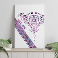 Mawhero Paua shell Kowhaiwhai Taniko Personalised Canvas Wall Art Manta Ray Shark-Turtle Maori Tribal Style LT9 - Polynesian Pride