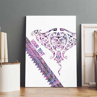 Mawhero Paua shell Kowhaiwhai Taniko Personalised Canvas Wall Art Manta Ray Shark-Turtle Maori Tribal Style LT9 - Polynesian Pride