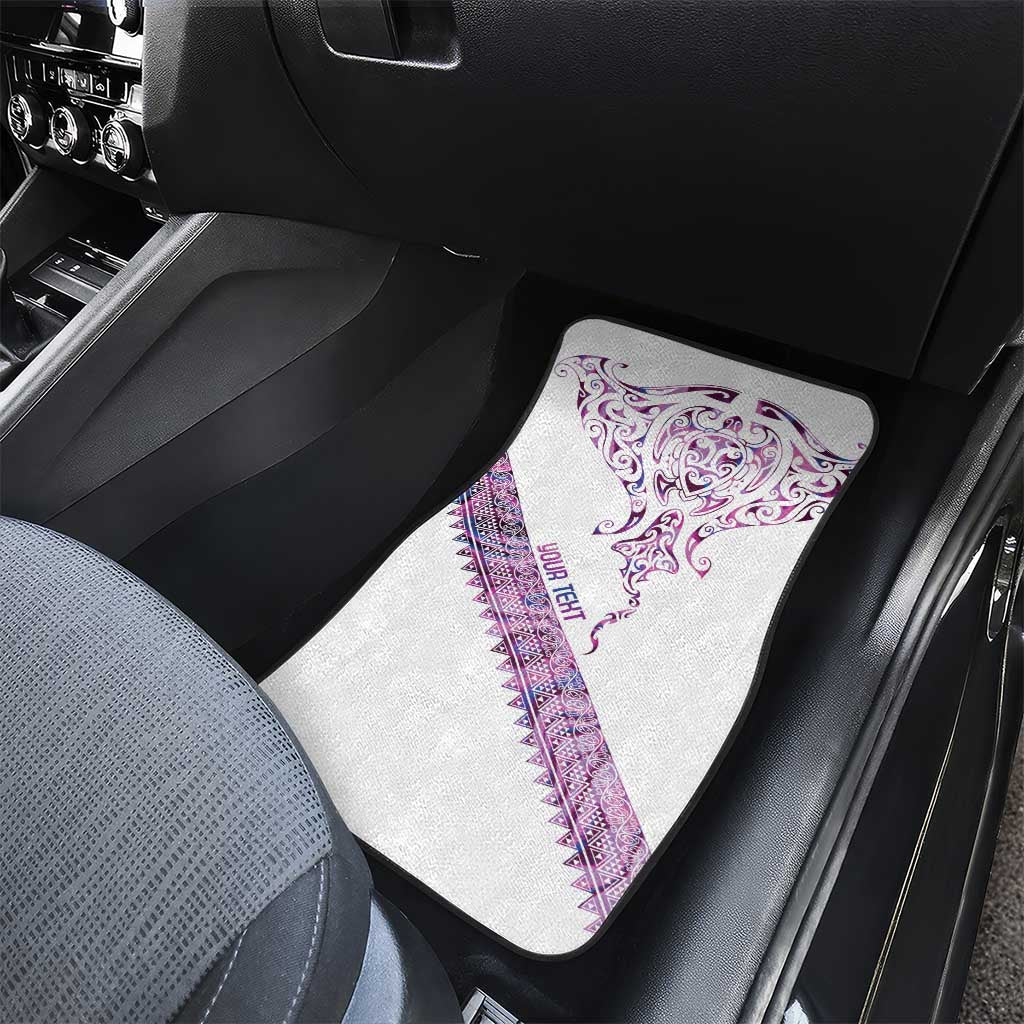 Mawhero Paua shell Kowhaiwhai Taniko Personalised Car Mats Manta Ray Shark-Turtle Maori Tribal Style