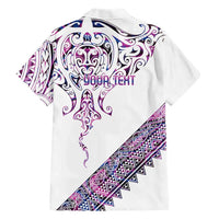 Mawhero Paua shell Kowhaiwhai Taniko Personalised Family Matching Puletasi and Hawaiian Shirt Manta Ray Shark-Turtle Maori Tribal Style LT9 - Polynesian Pride