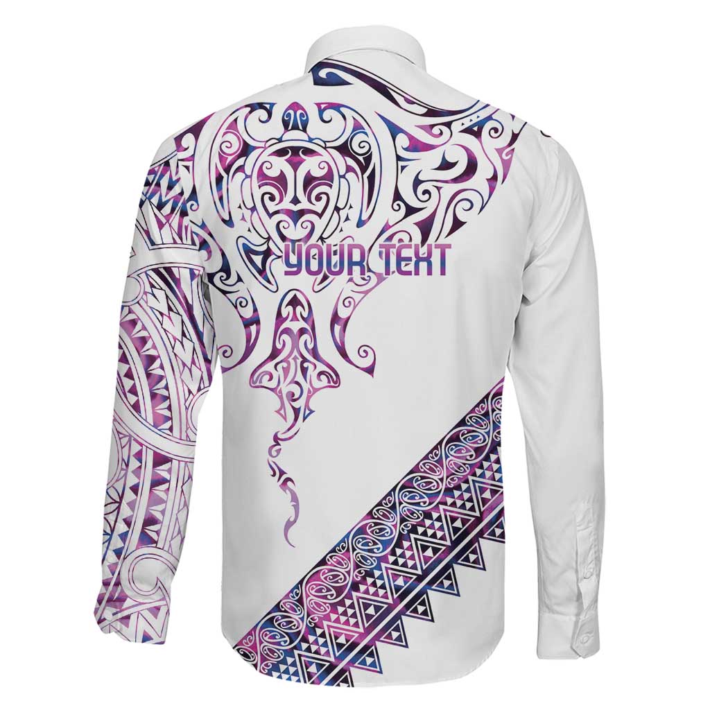 Mawhero Paua shell Kowhaiwhai Taniko Personalised Family Matching Short Sleeve Bodycon Dress and Hawaiian Shirt Manta Ray Shark-Turtle Maori Tribal Style LT9 - Polynesian Pride