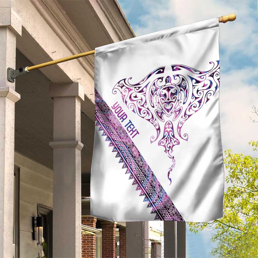 Mawhero Paua shell Kowhaiwhai Taniko Personalised Garden Flag Manta Ray Shark-Turtle Maori Tribal Style