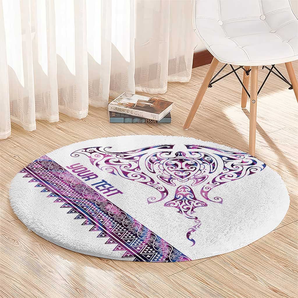 Mawhero Paua shell Kowhaiwhai Taniko Personalised Round Carpet Manta Ray Shark-Turtle Maori Tribal Style LT9 - Polynesian Pride