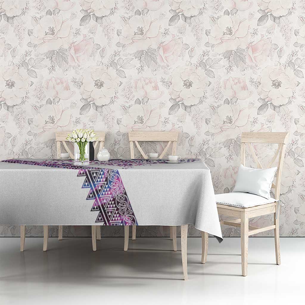 Mawhero Paua shell Kowhaiwhai Taniko Personalised Tablecloth Manta Ray Shark-Turtle Maori Tribal Style LT9 - Polynesian Pride
