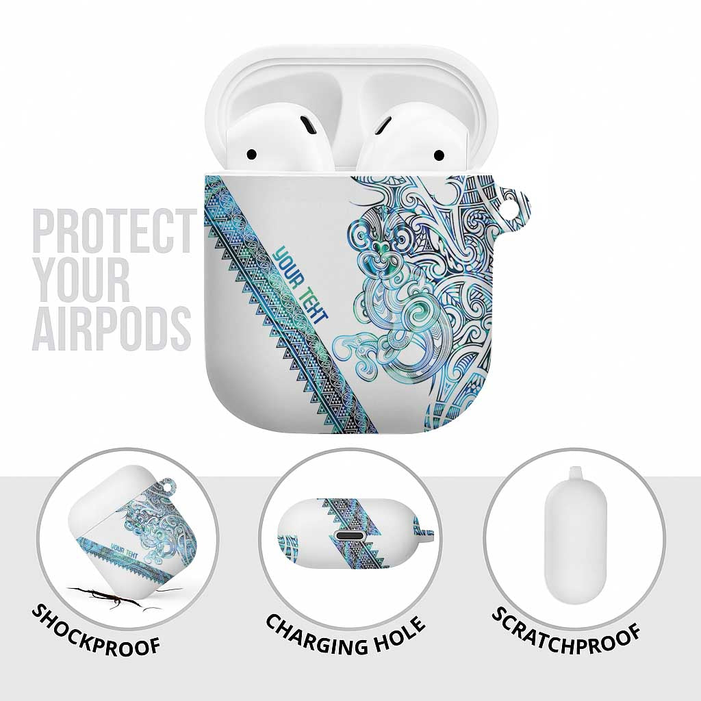 Kahui Whetu Paua shell Kowhaiwhai Taniko Personalised AirPods Case Taniwha Maori Tribal Style