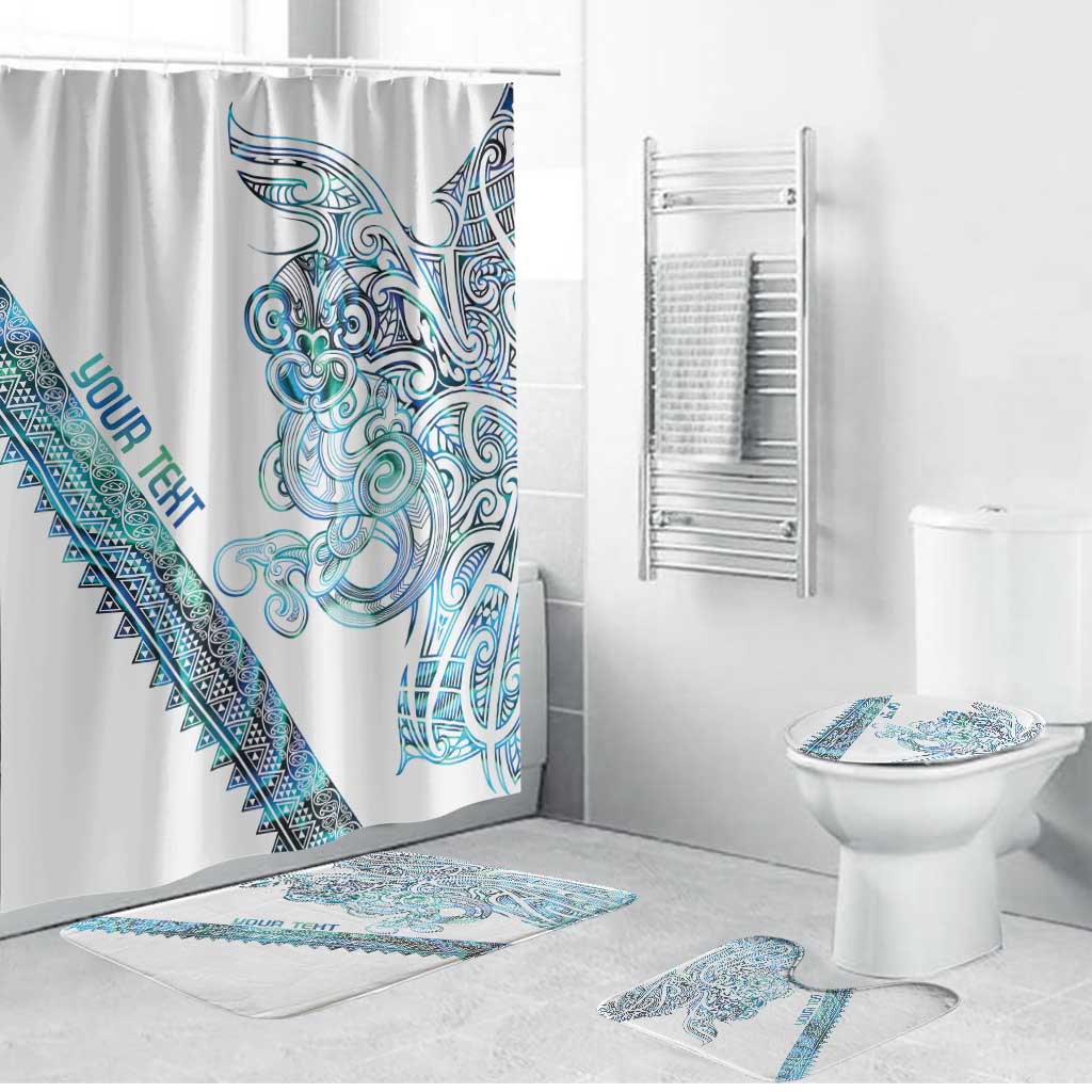 Kahui Whetu Paua shell Kowhaiwhai Taniko Personalised Bathroom Set Taniwha Maori Tribal Style