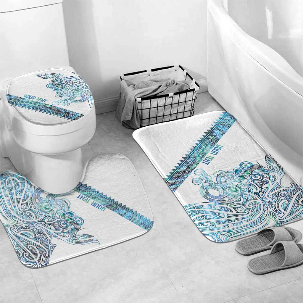 Kahui Whetu Paua shell Kowhaiwhai Taniko Personalised Bathroom Set Taniwha Maori Tribal Style