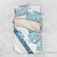 Kahui Whetu Paua shell Kowhaiwhai Taniko Personalised Bedding Set Taniwha Maori Tribal Style