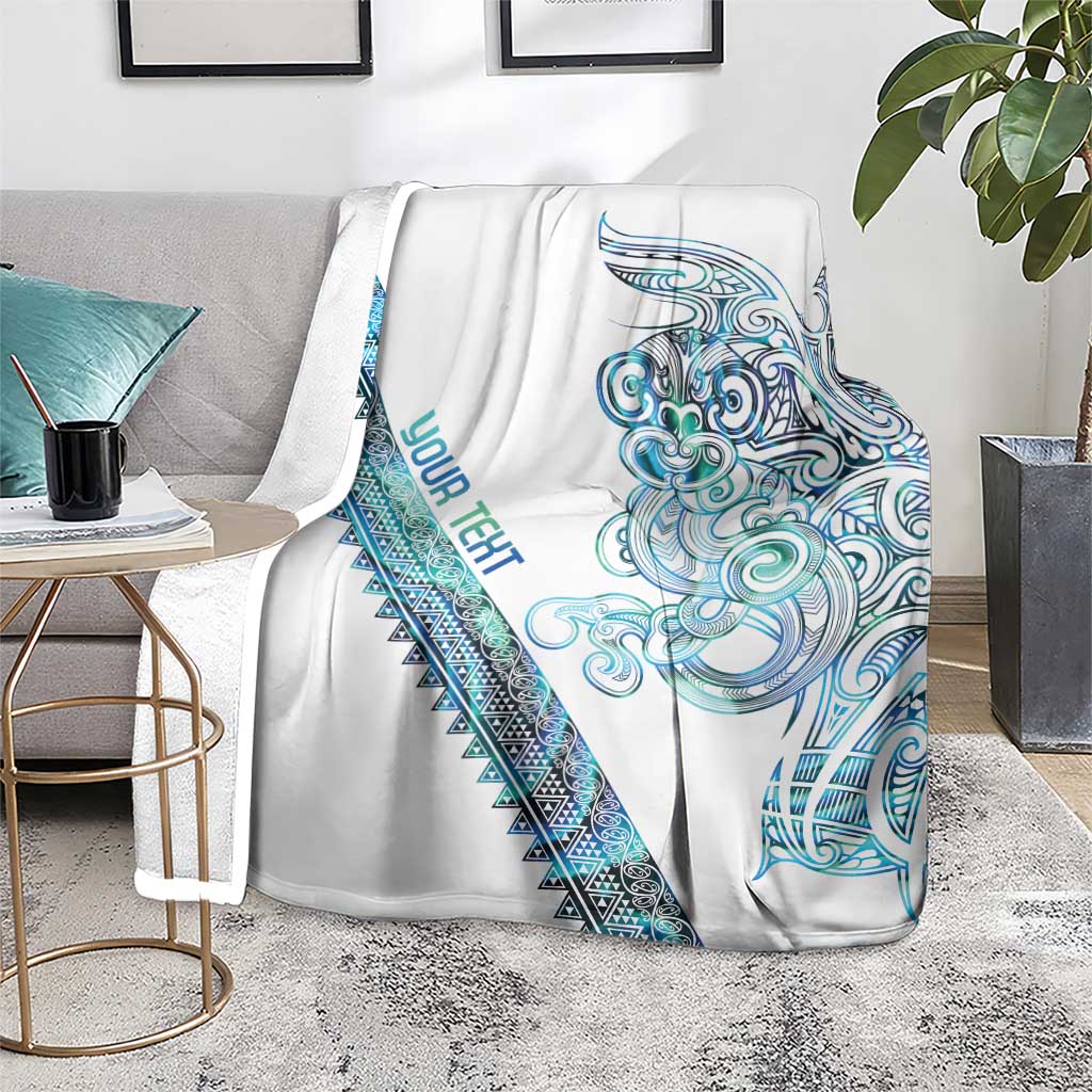 Kahui Whetu Paua shell Kowhaiwhai Taniko Personalised Blanket Taniwha Maori Tribal Style