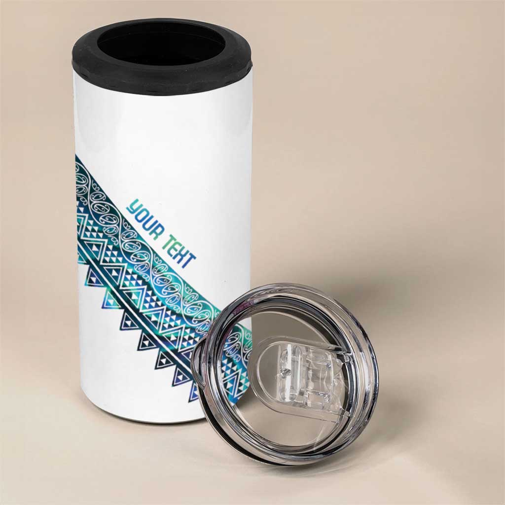 Kahui Whetu Paua shell Kowhaiwhai Taniko Personalised 4 in 1 Can Cooler Tumbler Taniwha Maori Tribal Style LT9 - Polynesian Pride
