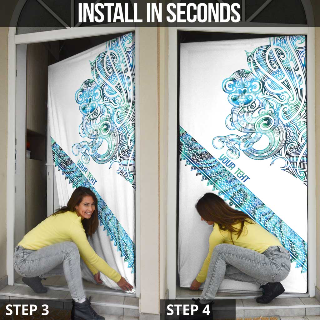 Kahui Whetu Paua shell Kowhaiwhai Taniko Personalised Door Cover Taniwha Maori Tribal Style