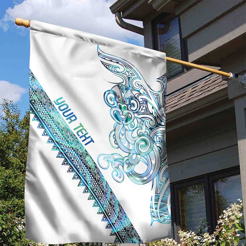 Kahui Whetu Paua shell Kowhaiwhai Taniko Personalised Garden Flag Taniwha Maori Tribal Style